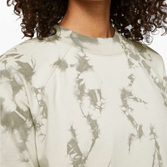 Lululemon Ready to Roll Crew Shibori Dove Grey Cement Grey sweatshirt sz Medium - Picture 10 of 13